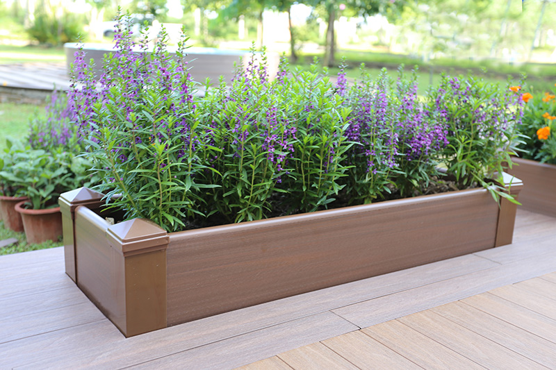 Composite raised garden beds and planters